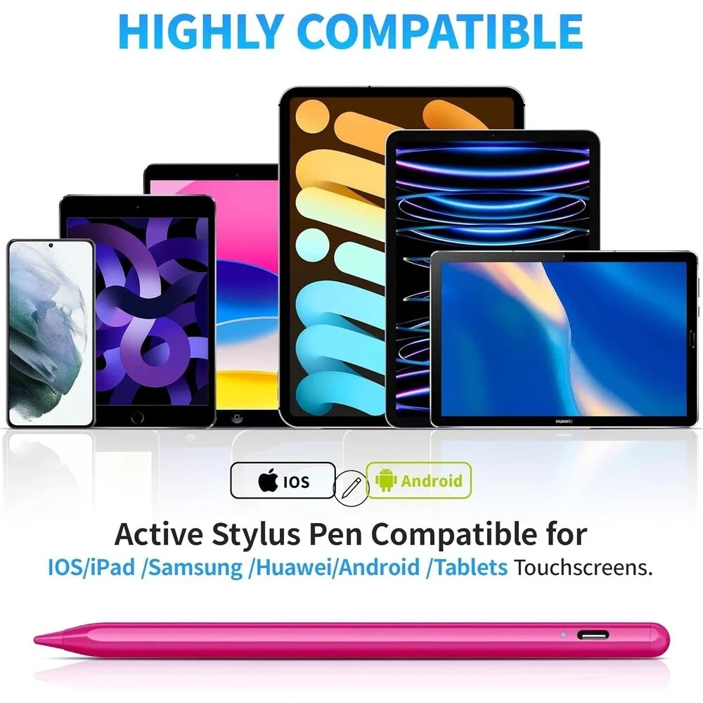 DRYMOKINI Stylus Pen, Active Pen Touch Screens Universal, Candy Pink